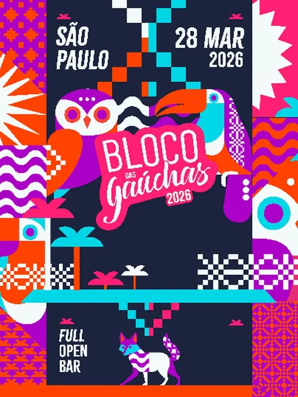 Bloco das Gaúchas em SP: open bar e 10h de festa