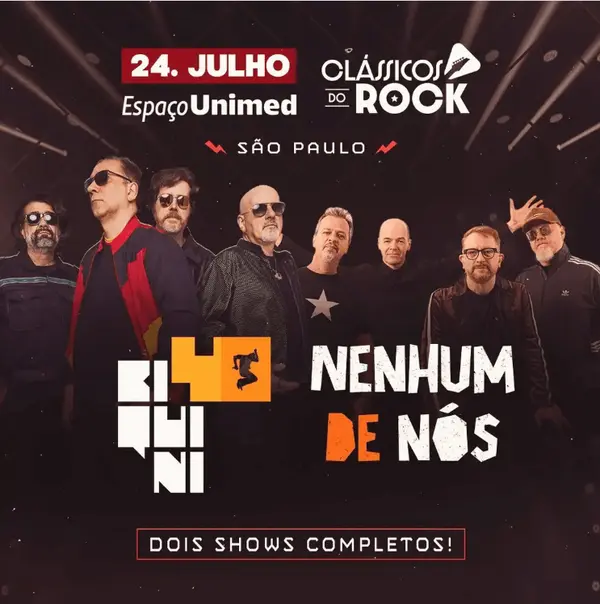 Biquíni Cavadão e Nenhum de Nós dividem o palco do Espaço Unimed com dois shows completos