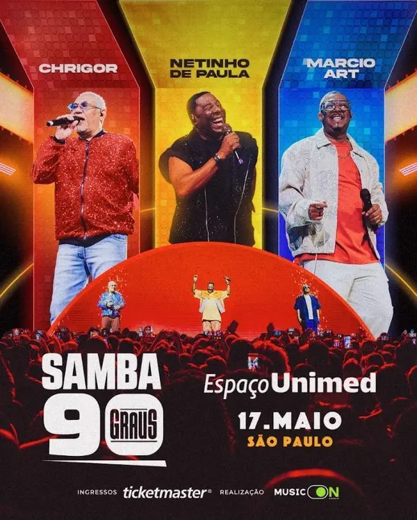 Samba 90 Graus e Doce Encontro revivem o pagode dos anos 90 no Espaço Unimed